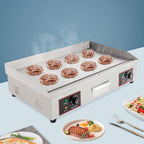 Commercial Electric Griddle, 30" 3000W Electric Countertop Flat Top Griddle Grill, Non-Stick Stainless Steel Teppanyaki Grill, Adjustable Temperature Control 122-572℉ (No Plug)