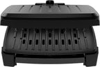 GEORGE FOREMAN® Contact Submersible™ Grill,5-Serving - Adjustable Temperature Control,Black Plates,Wash the entire-grill,(Pack of 2)