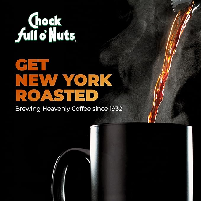 Chock Full o' Nuts Midtown Manhattan Keurig K-Cup Pods for Keurig Brewers – Premium Arabica, Medium Roast – Single Serve – 1 Pack of 12 K-Cup Pods