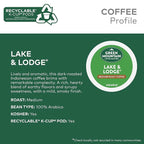 Green Mountain Coffee Roasters Lake and Lodge Blend Keurig Single-Serve K-Cup pods, Medium Roast Coffee, 96 Count