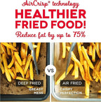 Dash Tasti-Crisp™ Air Fryer - AirCrisp® Technology - Compact Design with Adjustable Temperature Control - Nonstick Fry Basket & Auto Shut-Off Feature - 2.6 Quarts - Aqua