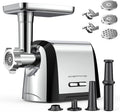 Electric Meat Grinder, 2600W Max 3-IN-1 Heavy Duty Sausage Stuffer with Sausage tube & Kubbe Kit, 3 Grinding Plates 2 Blades for Home Kitchen & Small Commercial Use, Stainless Steel