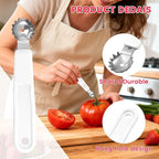 5 Pcs Tomato Corer Tool Strawberry Huller Stem Remover, Handle with hole, Stainless Steel, Fruit Corer Tool for Tomato Strawberry (White)