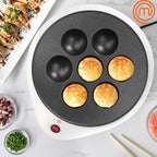 MasterChef Electric Ebelskiver Maker Delicious Homemade Japanese Takoyaki, Donut Holes, Cake Pops, Octopus Balls, Aebleskivers, Danish- Nonstick Easy Clean Appliance, Fun Gift