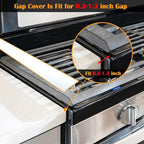 Silicone Stove Counter Gap Cover Kitchen Counter Gap Filler Transparent 25" Long Gap Filler Sealing Spills between Kitchen Appliances Washing Machine and Stovetop, Set of 2 (Clear)