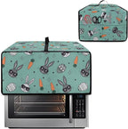 Easter Egg Bunny Carrot Print Toaster Oven Dust Cover Compatible with Most Toasters Ovens, Easter Decor Dust-proof Protector for Kitchen Small Appliance, (Small-14.5*18.46*9 inches)