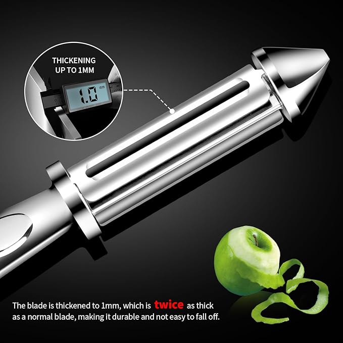 MAD SHARK Vegetable Peeler, Potato Peelers, I-Shaped Ultra Sharp Stainless Steel Blades Peelers, Orange Peeler for Kitchen, Veggie, Fruit, Garlic, Carrot, Apple Peeling 2pcs
