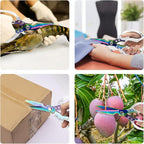 CGBE Kitchen Scissors, Multi-Purpose Kitchen Shears, Heavy Duty Food Scissors for Chicken, Poultry, Fish, Meat & Herbs with Non-Slip Grips (Transparent Colorful)