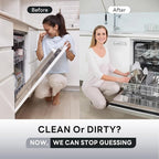 KitchenTour Dishwasher Magnet Clean Dirty Sign, Strong Magnet Clean Dirty Sign for Dishwasher, Farmhouse Wood Design Non-Scratch Dish Washer Indicator Kitchen Decor, Silver
