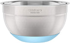 3-Piece Stainless Steel Mixing Bowls with Nonslip Base, 1.5qt, 3qt & 5qt