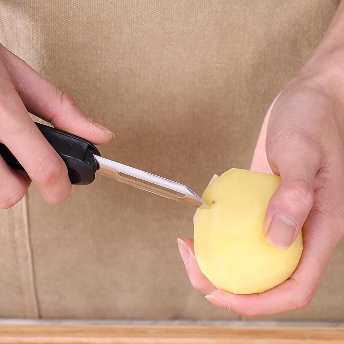 linoroso Lemon Zester & Peeler 2 in 1, Multifunction Kitchen Tool - Handheld Grater for Cheese, Lemon, Peeler for Potato, Carrot, Cucumber - Razor Sharp Stainless Steel Blade with Protective Cover