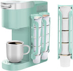 K Cup Holder for Keurig: Coffee Pod Holder for Counter Small Space - Kcup holders for Wall Mount (2, Oasis Blue)