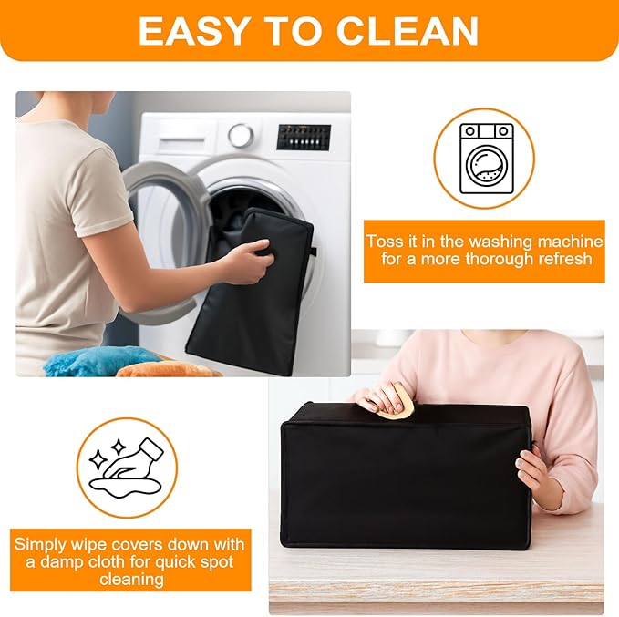 Heavy Duty Air Fryer Oven Dust Cover for Emeril Lagasse Everyday 360 Deluxe/XL,14.97"Dx19.31"Wx10.64"H, 600D Heat-Resistant Nylon w/Aluminum Foil, Waterproof Dustproof Toaster Oven Protector