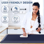 StepRite 4/5 Inch Thick Kitchen Mat Anti Fatigue Mat Kitchen Rugs Kitchen Decor Non-Slip, Stain & Water Resistant, Kitchen Mats Desk Mat for Kitchen, Office, Workshop, Blue, 17'' x 47''