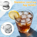 3 Pcs Tea Bag Squeezer Tongs, Stainless Steel Teabag Strainer Dispenser Tea Filter Spoon Clamp Dispenser Accessories for Gripping Teabags Ice Sugar Lemon Slice (Black, Silver, Gold)
