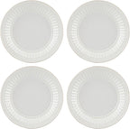 LENOX 895720 French Perle Groove Dessert Plates, Set Of 4, White