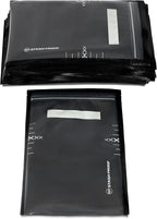 Stash Proof Resealable Zipper Vacuum Seal Bags 8" x 12" (100 Count) 5.5 Mil (Black and Clear) - BPA Free Commerical Grade Food Saver for Storage, Sous Vide, and Meal Prep Sealer Bag