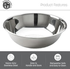 American Metalcraft 2 qt Stainless Steel Mixing Bowl,Silver