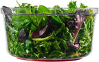 CatCora Quickspin One-Handed Salad Spinner, Accelerated Pump-Action With Built-In Break For Perfectly Dried Salad Greens, Ergonomic Single-Hand Design