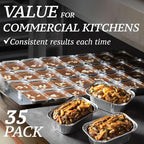 (35 Pack) 1 Lb Aluminum Foil Mini Loaf Pans - Foil Bread Pans for Baking - Perfect to Bake Individual Bread Loaves, Cakes & Meat - 1 Pound Aluminum Loaf Pans - 6 x 3.5 x 2 Inches
