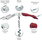 Professional Waiter Corkscrew Wine Opener – Stainless Steel Wine Key with Foil Cutter & Bottle Opener, Heavy Duty Sommelier Tool for Bartenders & Wine Lovers, 2 Pack