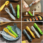 4pcs Sushi Molds Set with Press Type Onigiri Rice Ball Maker, DIY Bento Rice Ball Making Tool for Japanese Cuisine, Kitchen Gadget for Home Cooking, Multi-color