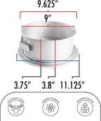 Fat Daddio's Round Springform Pan, 3 inch high - 9"