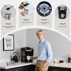 1 Pack Reusable K Cup Coffee Pods, Stainless Steel Refillable K Cup Coffee Filters for Keurig 1.0 and 2.0 Coffee Makers
