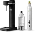 Aarke Carbonator lll with CO2 Cylinder, Sparkling & Carbonation Water Machine, Stainless Steel with PET BPA-Free Reusable Bottle Volume 1L/34 fl oz (Matte Black)