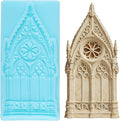 Retro Gothic Window Fondant Silicone Molds for Cake Decorating Cupcake Topper Chocolate Candy Gum Paste Polymer Clay