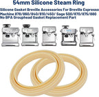54mm Silicone Steam Ring, 2Pcs Silicone Gasket Accessories For Espresso Machine 878/870/860/840/810/500/450/ Sage 500/870/875/880/810/878 No BPA Grouphead Gasket Replacement Part