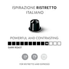 Nespresso Capsules OriginalLine, Ristretto Italiano, Dark Roast Espresso Coffee, 50-Count Espresso Pods
