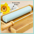 3Pcs Silicone Rolling Pin for Baking Sets,15Inch Pastry Dough Roller with Wooden Handle Silicone Mat and Brush, Non Stick Surface Rolling Pins for Dough Cookie Baking Kitchen Accessories(Green)