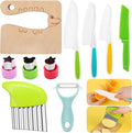 10PCS Kids Knife Set, Toddler Safe Knives for Real Cooking, Serrated Edges, Kids Cooking Utensils, Kitchen Tools for Toddlers, Potato Slicers, Cake Scraper