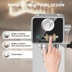 20 Bar Espresso Machine, Semi-Automatic Espresso Machine with Milk Frother, Compact Espresso Coffee Maker For Café-Quality Lattes and Cappuccinos at Home & Office