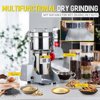 CGOLDENWALL 800g LED Display Grain Mill Grinder Electric Spice Herb Grinder Stainless Steel Pulverizer for Dry Spices Herbs Grains Coffee Seeds Rice Corn Pepper 110V