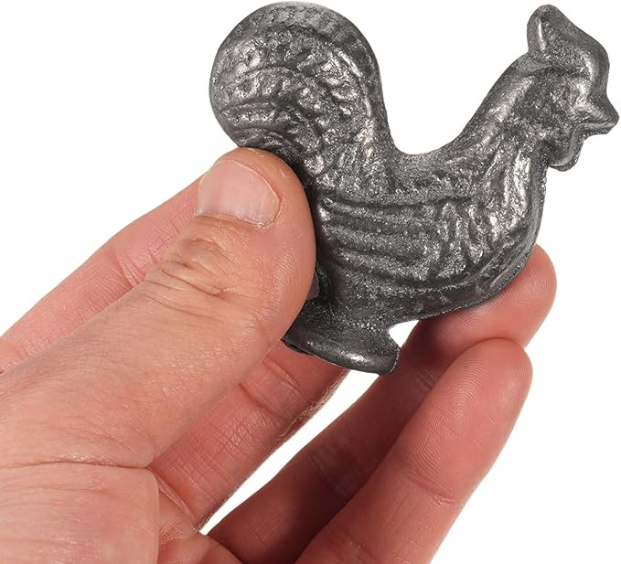 Generic 2pcs Cast Iron Chicken Bird Cooking Tool Supplement for Anemia Dietary Enrichment Reusable Vegan-Friendly Accessory for Athletes Healthy Cooking