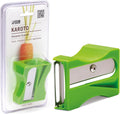 Karoto Carrot Sharpener | Vegetable Peeler | Veggie Peeler & Cucumber Peeler | Fun Kitchen Gadgets | from a Series of Unique Peelers for Kitchen | Fun Kitchen Stuff | by Monkey Business (Green)