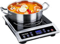 OSTBA 1800W Portable Induction Cooktop, Large Heating Coil Countertop Induction Burner, 10 Power Levels & 120–460°F Temperature Control, 3H Timer, Keep Warm, ETL Certified