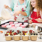 WIKDAY 12 Count x 20 Sets Plastic Cupcake Containers, Durable and BPA-Free Cupcake Holder with Lid for Easy Transport Storage, Stackable Clear Cupcake Carriers, Reusable Dessert Boxes