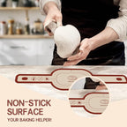 Silicone Bread Sling for Dutch Oven, 2 PCS Non-Stick & Easy Clean Reusable Silicone Bread Baking Mat with Long Handles, Easy to Transfer Sourdough Bread (Oval and Round, Red)