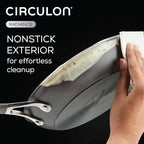 Circulon 83905 Radiance [hard anodized] Nonstick Frying pan set / Skillet Set - 8.5 Inch and 10 Inch, Gray
