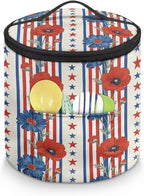 Stars And Stripes Pressure Cooker Insulation Bag for America250 Rose Print Insulated Carrier Electric Pressure Cooker Storage Bag Keep Your Cooker Dust Free