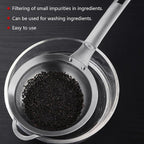 Collfa Punch Hole Sieve Fine Mesh Stainless Steel Small Colander Strainer With Handle Metal Micro Sifter Set of 2 for Kitchen Baking and Food Filter Rice,Tea,Pasta,Flour,Juice,Mini 3.55 and 4.33 Inch
