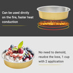 Beasea Aluminum Foil Pie Pan 4 inch Round Oven Baking Mini Cake Pan, 20 Pcs 8 Oz Aluminum Pie Pan Tin Golden Tart Pans for Pie Tart Quiche