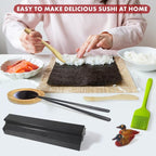 Premium DIY Sushi Kit - 21 Pcs Plastic Set, Sushi Maker including Rice Roll Mold