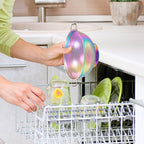 2PCS Rainbow Strainer for Kitchen, 3QT and 5QT, Stainless Steel Colander with Handle for Fruits Vegetables Cooking Food, Dishwasher Safe