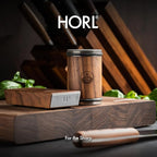 HORL 2 Walnut Rolling Knife Sharpener - Kitchen Knife Sharpener for Razor Sharp Edges - Diamond & Ceramic Knife Sharpening Kit - Professional Rolling Sharpener with 15° & 20° Angles - Made in Germany