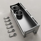 utensil hanger, wall mounted kitchen rail with hooks, waterproof hooks for kitchen utensils, easy installation without drilling (19.7 inches, Cup, 1)