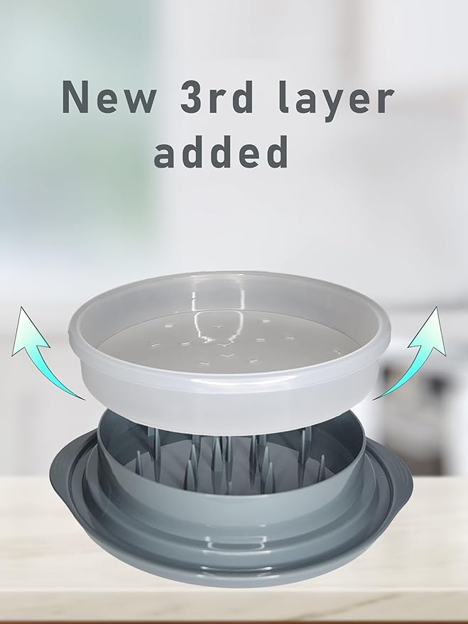 Chicken breast shredder tool twist, manual meat shredder for pork, beef, and even salads, ergonomic handles and built in non-slip solution, removable middle tray improves usability